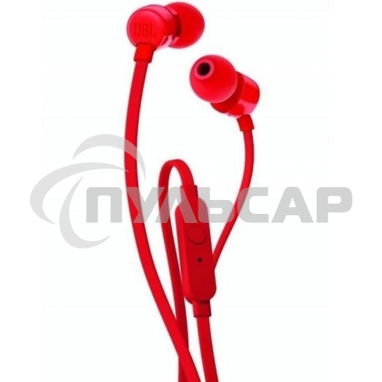 Наушники-гарнитура JBL T110 красный