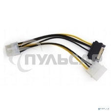 Разветвитель питания Cablexpert CC-PSU-82, Molex+SATA->PCI-Express 8pin, для подключения в/к PCI-Е (8pin) к б/п ATX