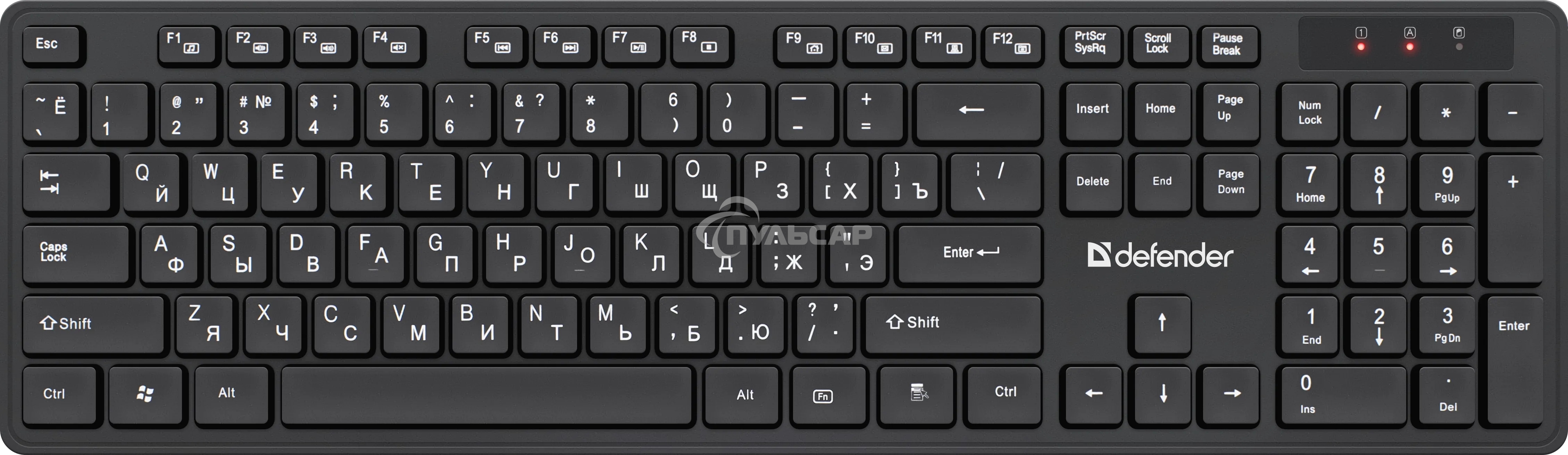 Комплект клавиатура + мышка Defender LIMA C-993 RU черный