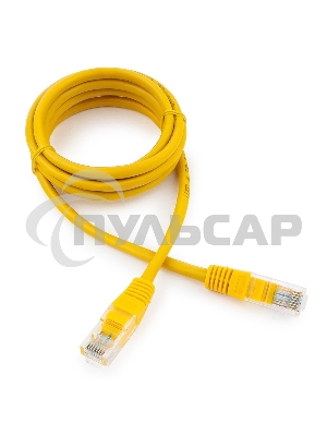 Патч-корд UTP Cablexpert кат.5e, 1.5м, литой, многожильный (желтый)