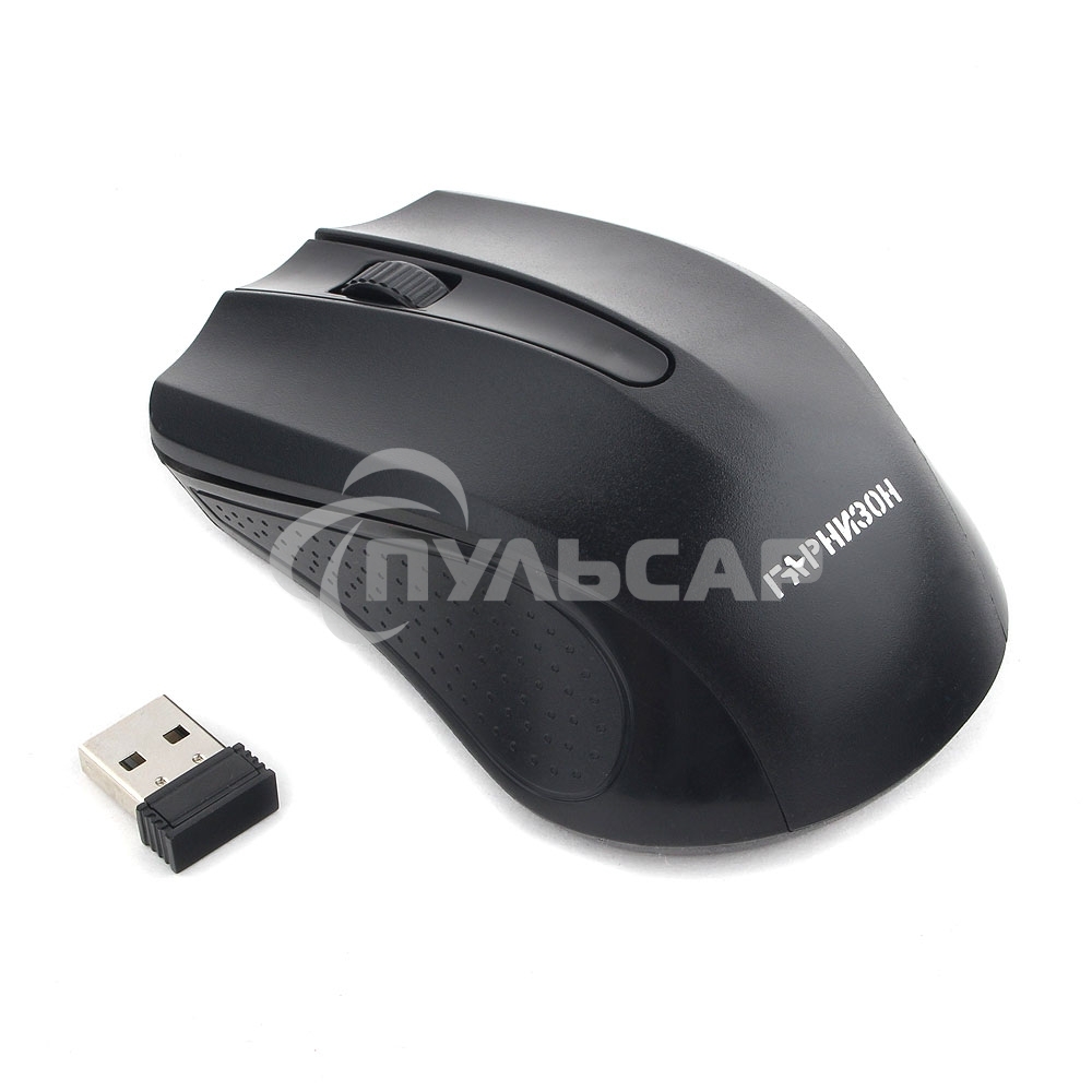Мышь беспроводная Гарнизон GMW-430 черный, 1200 dpi, радиоканал, USB, кнопки - 3
