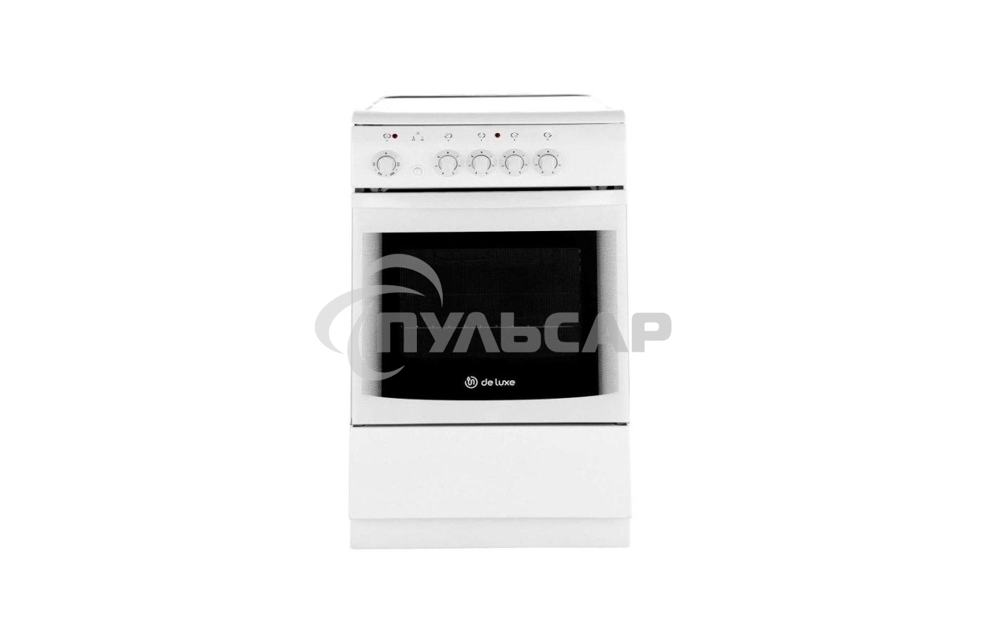 Плита электрическая De Luxe 506004.04ЭС белый, конфорок 4 шт, духовка 60 л, 50 см x 87 см x 60 см