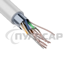 Кабель витая пара Rexant F/UTP, категория 5e, ZH нг(А)-HF, 4PR, 24AWG, внутренний, серый, 305 м