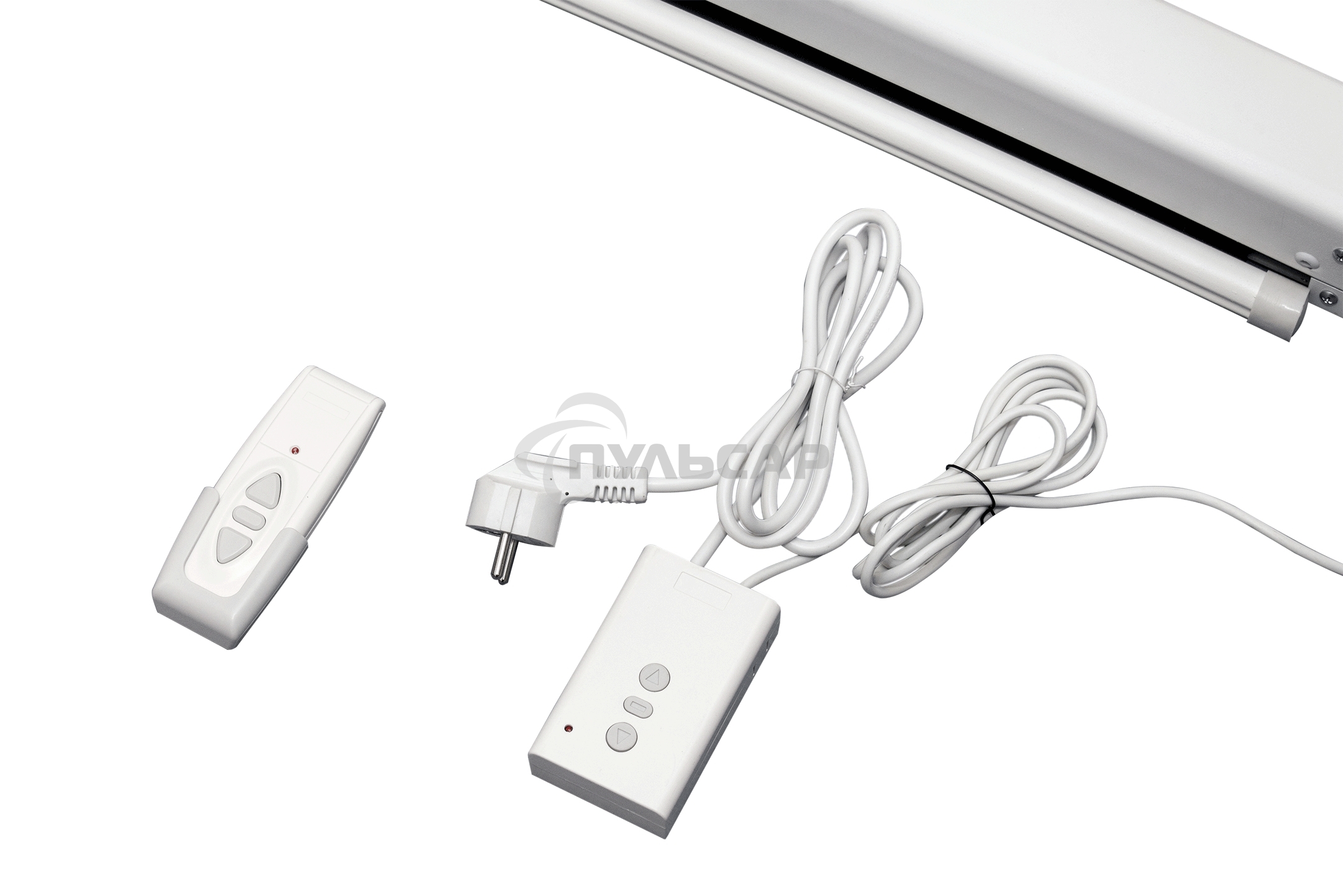 Экран Cinema S'OK SCPSM-332x186FG-ED90 Pro 150'' 16:9 настенно-потолочный, моторизованный, Fiberglass, белый корпус, Extra Drop 90см