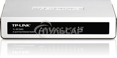 Коммутатор TP-Link SOHO TL-SF1008D Коммутатор 8-port 10/100M mini Desktop Switch, 8 10/100M RJ45 ports, Plastic case