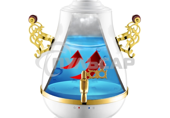 Самовар Centek CT-0092 A (белый+рисунок+золото), 4.0л, 2300Вт, поддерж.t + LED индикатор