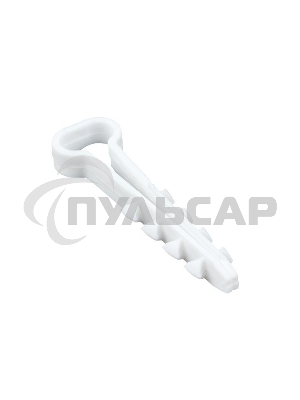 Дюбель-хомут d5-10мм для плоского кабеля полипропилен белый (уп.50шт) EKF plc-cd-5x10w