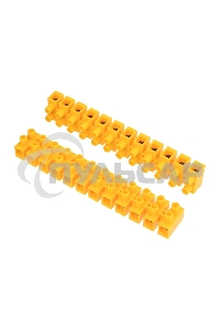 Клеммная винтовая колодка KВ-25 10-25, ток 60 A, полиэтилен желтый Rexant (10 шт./уп.)