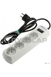 Сетевой фильтр Pilot mini 1.8м (4 розетки) белый (коробка)