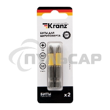 Бита для шуруповерта KRANZ PZ2х50 мм (2 шт./уп.)