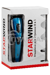 Машинка для стрижки Starwind SHC 4379 синий/черный 3Вт (насадок в компл:8шт)
