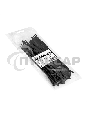 Стяжка (хомут) нейлоновая ExeGate CV66-120x2.5B (нейлон 6.6, 120x2.5мм, неоткрывающаяся, halogen free, -40°C - +85°C, черная, 100 шт)