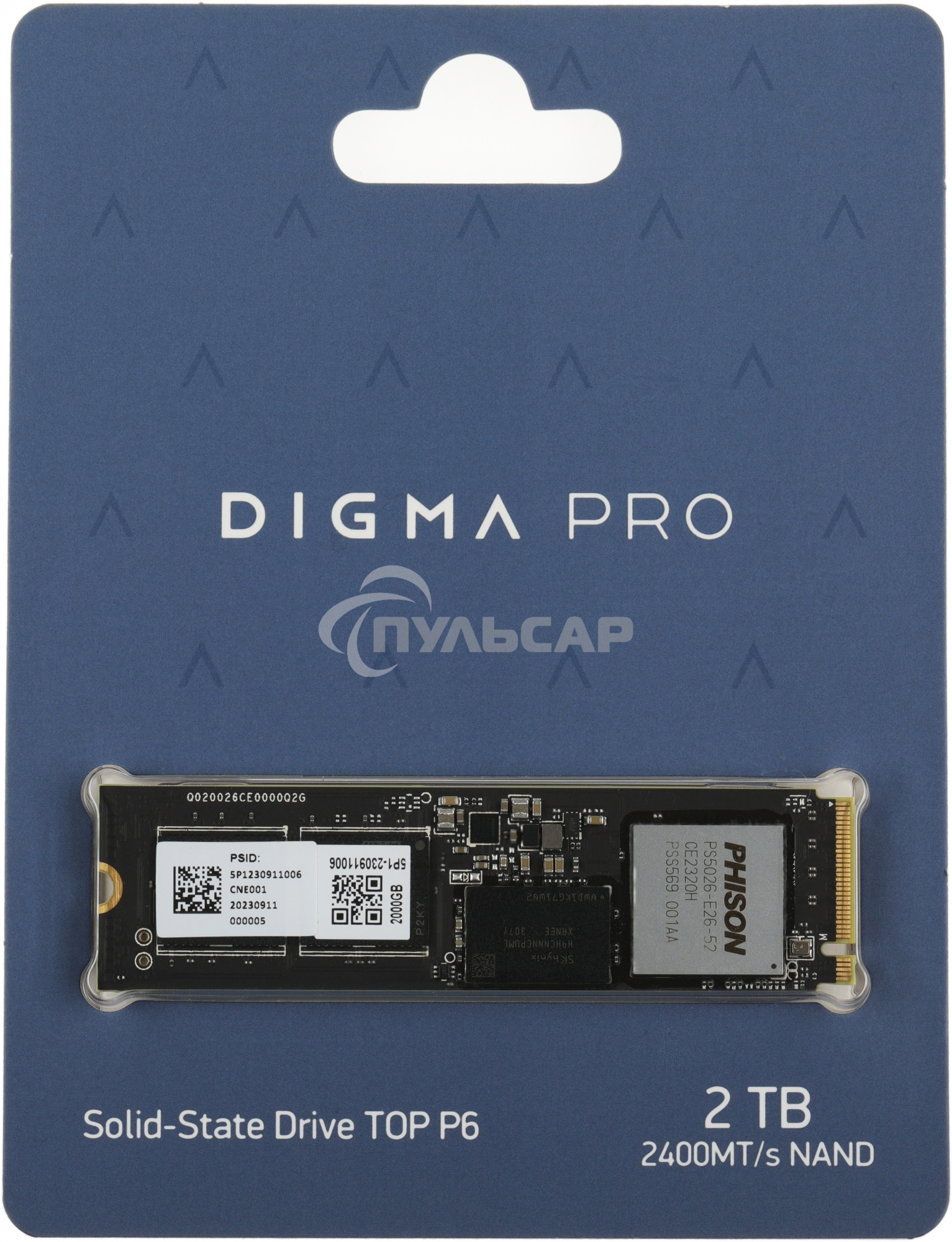 Накопитель SSD Digma PCIe 5.0 x4 2Tb DGPST5002TP6T4 Pro Top P6 M.2 2280