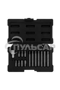 Набор бит STELS 11313hex хвостовик-шестигранник 1/2'' crv 10мм 15предм.