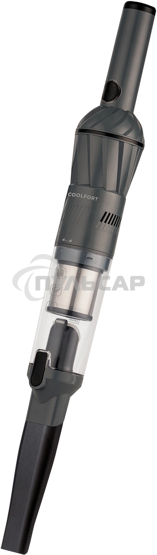 Пылесос автомобильный Coolfort CF-3060 черный, 85Вт, уборка сухая, пылесборник контейнер 0,2 л