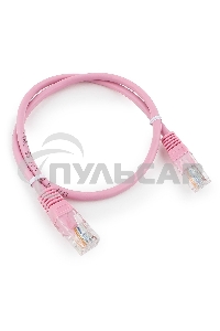 Патч-корд UTP Cablexpert кат.5e, 0.5м, литой, многожильный, розовый