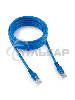 Патч-корд UTP Cablexpert кат.5e, 3м, литой, многожильный (синий)